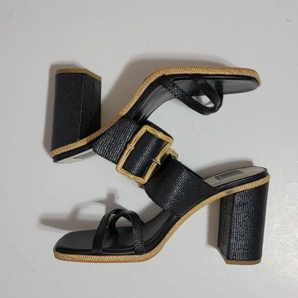 NEW Dolce Vita Onnie Sandals Womens 9 Chic Classy Retro Modern Slip On Square To - Picture 6 of 9